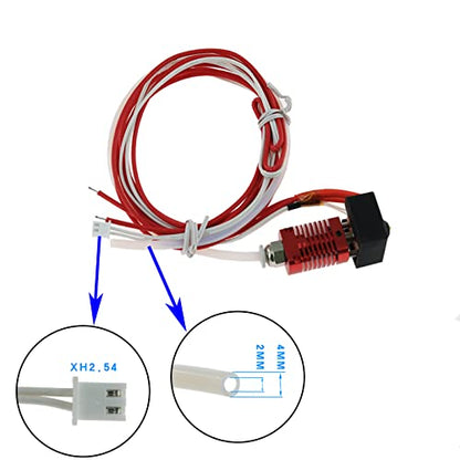 Upgrade Ender 3 Hotend Assembled MK8 Extruder Hotend Kit with 1X Silicone Cover,5X 0.4mm Nozzles for Ender 3 Ender-3 V2 Ender 3 Pro Ender 3S 3D Printer Parts - style: 24V For Ender 3