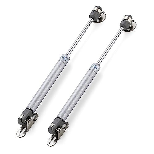 Silver Cabinet Gas Struts Lid Support, 10 Inch, 2 PCS, 120N/26 LB - size: 120N/26 LB