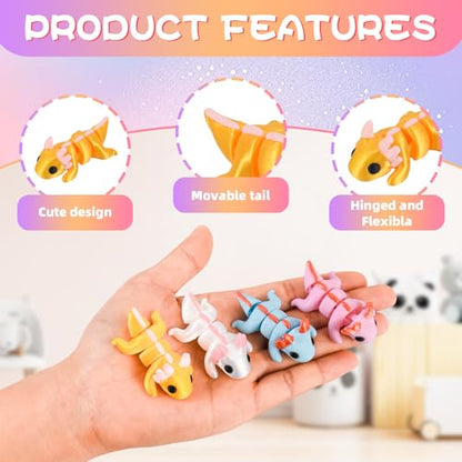 3D Printed American Salamander Figurines Set of 12 Desk Decor Collectible - size: Salamanders, style: 12 PCS