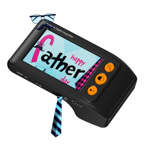 Eyoyo 3.5" Portable Digital Video Magnifier, 2X-25X Zoom Reading Aid Black - color: Black