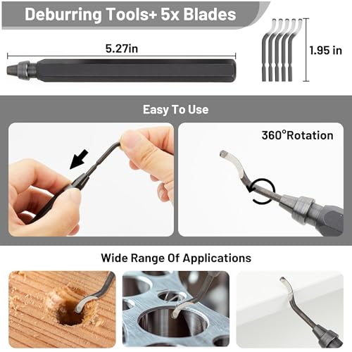 3D Printer Tools Kit Essential, Basic Tool Kit Accessories, 3D Printer Deburring Tool with Wire Cutter, Scraper, Blades and Essential Tool Sets for Finishing, Deburring, Cleaning