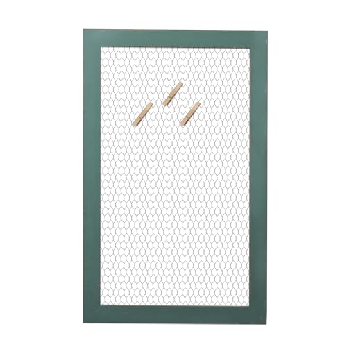 18 × 29" Chicken Wire Frame Large Bulletin Board, Hanging Jewelry Organize - color: Green
