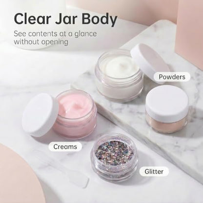 5 Gram Sample Containers 50 Count Small Travel Containers with Lids - color: White
