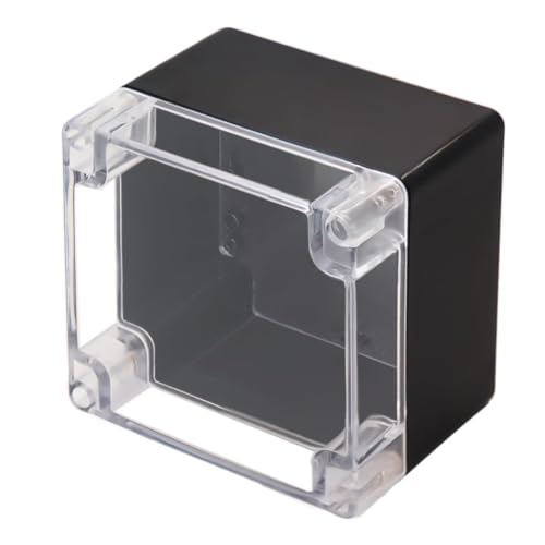 Project Box IP65 Waterproof Junction Box ABS Plastic Black Electrical Boxes DIY Electronic Project Case Power Enclosure Clear Cover 4.72"x4.72"x3.54" - color: Clear, size: 4.72"x4.72"x3.54"