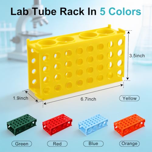 5 Pcs 4 Way Lab Tube Rack, for 0.5ml to 50ml Tubes
