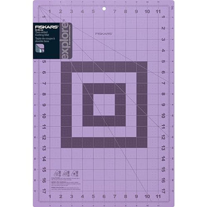 Fiskars 12" x 18" Self Healing Cutting Mat, Lilac Mountain Haze - color: Lilac/Mountain Haze, size: 12"L x 18"W