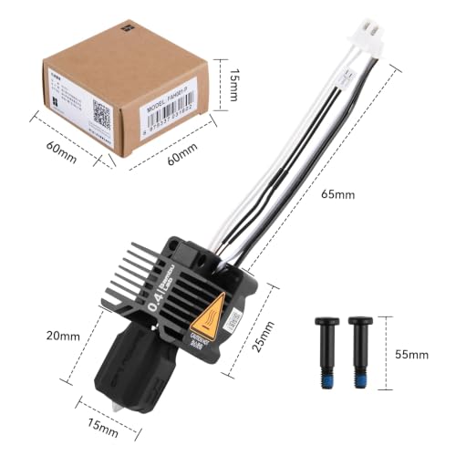 for Bamboo Lab X1, X1C Hotend,Complete Hardened Steel 0.4mm Nozzle - style: 0.4mm X1 series Hotend Hardened Steel