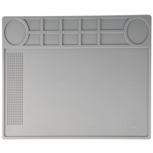 Kaisiking Silicone Repair Mat for Electronics Repair, 15.7'' x 11'', Grey - color: S102 Mat Grey