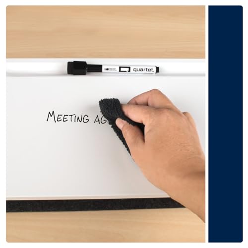 Quartet Dry Erase White Board, Magnetic Desktop Computer Pad for Notetaking, 21" x 7-3/4” Whiteboard, 1 Dry Erase Marker and Keyboard Pad, White Surface (Q090F01-R)