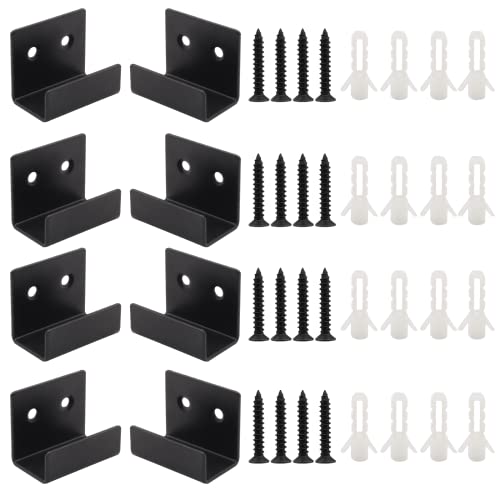 8 Pcs Black 20mm / 0.97 Inch Stainless Steel Tile Bracket, - size: Black 20mm/0.97"