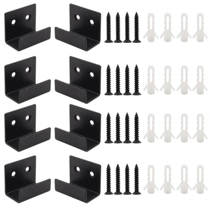 8 Pcs Black 20mm / 0.97 Inch Stainless Steel Tile Bracket, - size: Black 20mm/0.97"