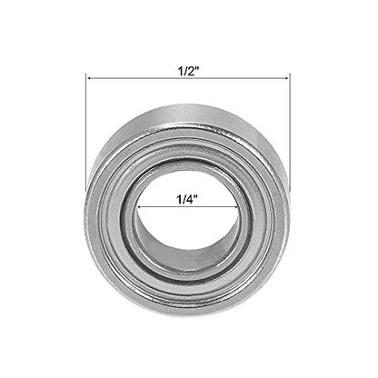 uxcell 5pcs Bearings Accessory Kit, 1/4" I.D. 1/2" OD Ball Bearing