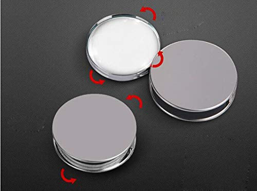 Mini 20X Folding Pocket Magnifier with Metal Case - Portable Reading Magnifying Glass for Inspection, Jewelry, Coins, Hobby, Travel - color: Metal