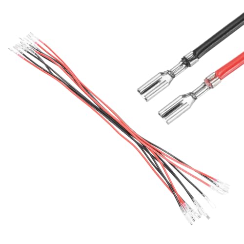 MECCANIXITY 10Pcs Double Head Female Spade Crimp Terminal w 30cm Wire 2.8mm - size: 2.8mm