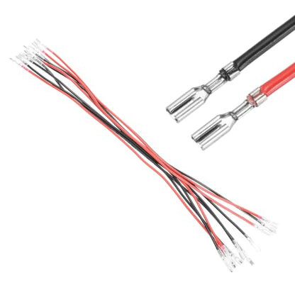 MECCANIXITY 10Pcs Double Head Female Spade Crimp Terminal w 30cm Wire 2.8mm - size: 2.8mm