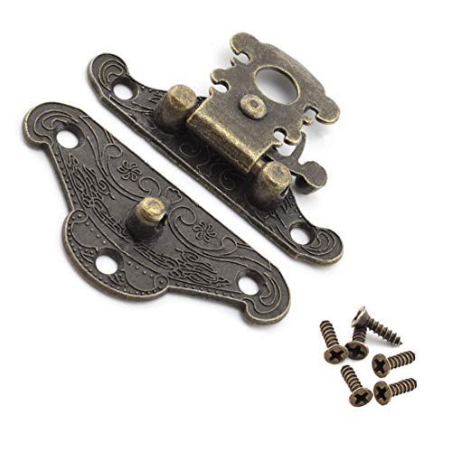 SDTC Tech Retro Design Jewelry Box Hardware Kit (2X Hasp Catch + 4X Hinges) - color: M2B4 KIT