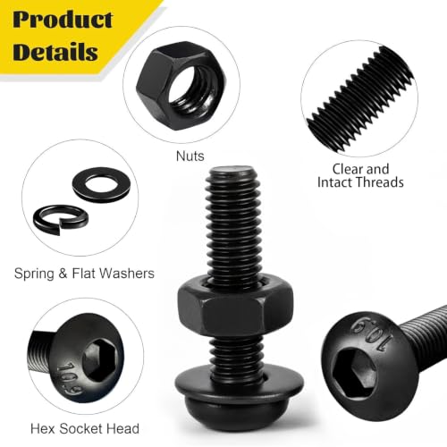 1400PCS M2 Hex Button Head Screws Assortment Kit,M2x4/6/8/12/16/20 mm - size: M2 1400pcs
