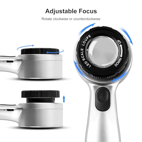 30x LED Dermatoscope Rechargeable Clarity 4 Modes Skin Scalp Hair