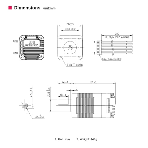 NEMA17 Integrated Servo Stepper Motor,CAN Bus,Absolute Encoder,Controller - style: Absolute (Multi-turn) Encoder
