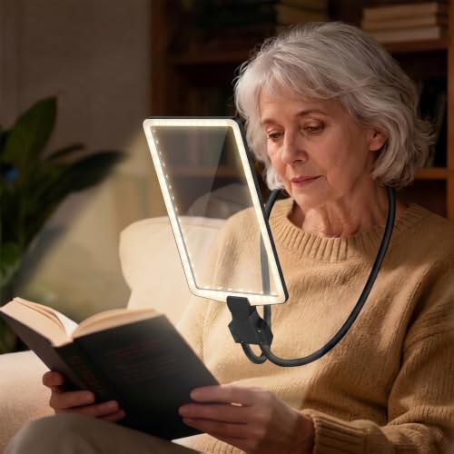 5X Neck Magnifying Glass with Light Hands Free,Cross Stitch Magnifier