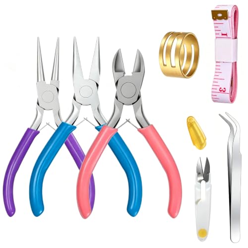 3pcs Small Jewelry pliers Professional Jewelry Making Pliers Tool Kit - color: 3pcs-ch Mix Color