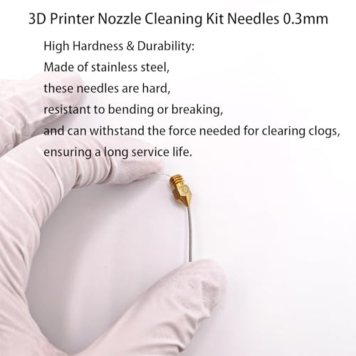 0.3mm 3D Printer Nozzle Cleaning Needles 10Pcs – Stainless Steel Clog Remover Tool Kit for Extruder Nozzles |3D Printer Nozzle Cleaner (Total Length: 70mm) - style: 10Pcs 3D Printer Nozzle Cleaning Needles 0.3mm