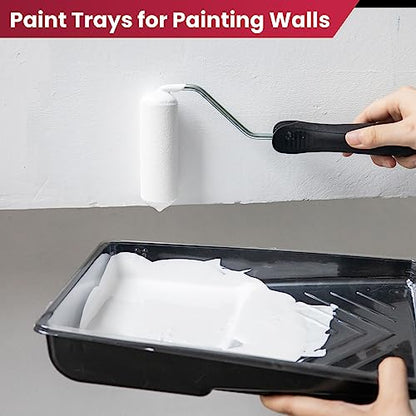 Mister Rui 6" Paint Tray 12-Pack with 4" Roller Frame & Liners - color: 6 Inch, 12 Pack