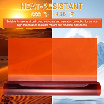 Polyimide Film, No Adhesive, High Temp Resistant, 39.3x17.3 Inch, 2/4/7.9 Mil, for Electronic Insulating and 3D Printing (39.37" x17.32x4 mils) - size: 39.37"x17.32"x4 mils