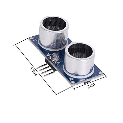 5PCS HC-SR04 Ultrasonic Sensor Module Ultrasonic ranging Module with 5PCS Housing Mounting Bracket + 10P Female to Female and 10P Male to Female Jumper Cable for Arduino - color: 5 sets