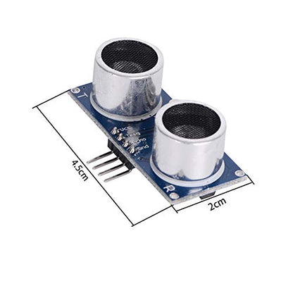 5PCS HC-SR04 Ultrasonic Sensor Module Ultrasonic ranging Module with 5PCS Housing Mounting Bracket + 10P Female to Female and 10P Male to Female Jumper Cable for Arduino - color: 5 sets