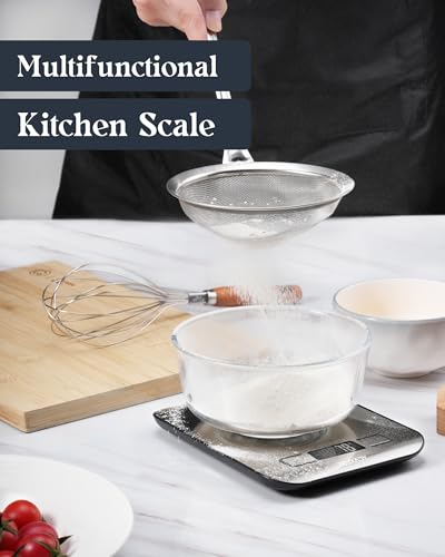 Food Scale, Digital Kitchen Scale with Grams & Ounces Units, 11lb - color: Stainless Steel