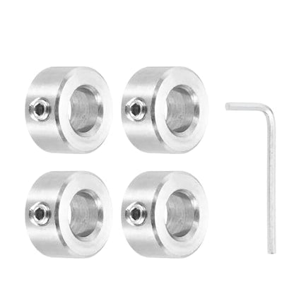 MECCANIXITY 4Pcs Shaft Collars 8mm Bore 1 Screw 16mm OD 8mm Thick - size: 8mm ID 16mm OD 8mm H with 1 Screw