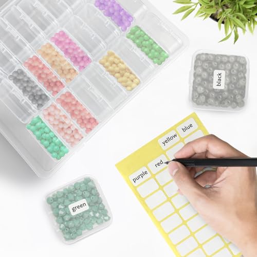Guyuyii 30 PCS Clear Bead Organizer Box, Small Storage Containers with Lids - size: 31 Pcs