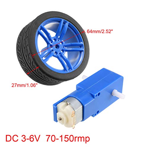 uxcell 2PCS DC Electric Motor 3-6V TT Magnetic Gearbox Engine Mini Smart RC