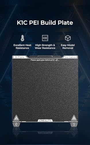 Creality K1C PEI Build Plate Frosted Coating Printing Platform Board PEI Plate Build Surface for Creality K1C 3D Printer 235x235mm - style: K1C PEI Build Plate
