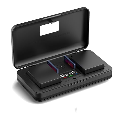 DMW-BLG10/BL E9E(1800mA) Camera Battery Multifunctional Charger Set (Including Two Batteries) Compatible with Panasonic Lumix GF5 GF6 GX7 GX9 GX80 DMC-LX100 G100 ZS70 ZS80 ZS110 Leica Cameras
