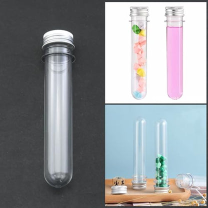 6-Pack Plastic Test Tubes with Screw Caps 45ml Clear Laboratory Tubes for Science Experiments, Party Decorations, Samples, Candies, Bath Salts & Storage