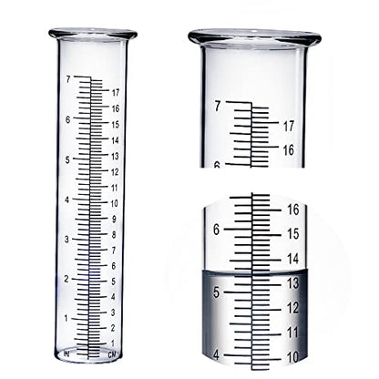 BIUWING Plastic rain Gauge Replacement Tube, 7'' Capacity rain gauges Tubes for Yard Garden Outdoor Home, Best Rated, No Frost Freeze Crack, Not Fragile (2 pcs) - color: 2 Pcs Plastic Rain Gauge Replacement Tube