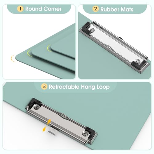 Plastic Clipboards, Deep Green 8.5x11 Clip Board - color: Deep Green