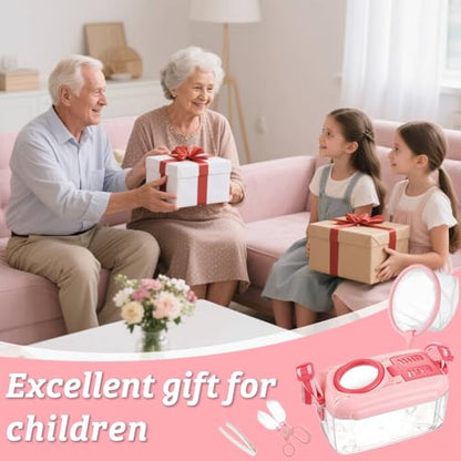 Biggun 2 Set Bug Catcher for Kids Ages 3-10 Explorer Toys Birthday Gift - color: Pink