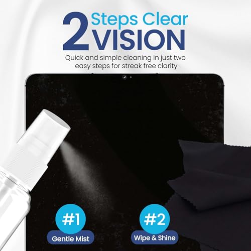 Purity Eyeglass Lens Cleaner Kit - 2 x 8oz and 1 x 2oz Lens Cleaner - style: 5 Piece Set - 2 (8oz + 1 (2 Oz Lens Spray)) + 2 (Microfiber Cloth)