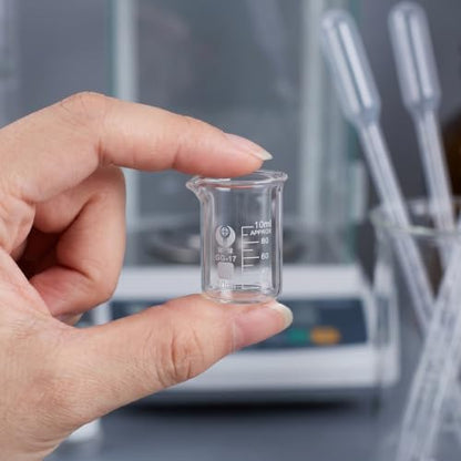 DECHOUS 5 Pack Graduated Glass Beaker Set 10ml to 250ml