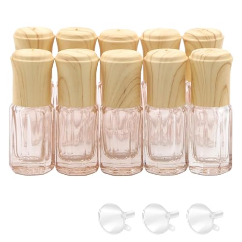 3mL Glass Roller Bottles for Essential Oils, Roller Ball Applicator - color: Pink