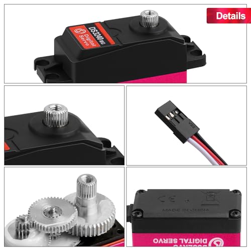 Digital Servo Full Metal Gear High Torque… (2Pcs 40KG) - style: 2Pcs 40KG