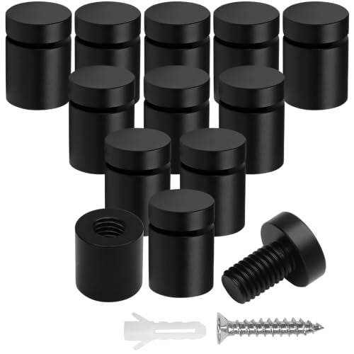 Luomorgo Aluminum Standoff Screws, 3/4" x 3/4", Black, 12 Pcs - color: Black, size: 3/4" x 3/4"
