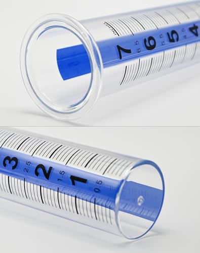 2PCS 7" Plastic Rain Gauge Replacement Tube, 8.23 x 2.24 x 1.65 Inches Cold Resistance Crack Resistance for Outdoor Garden Yard Home - size: 2PCS