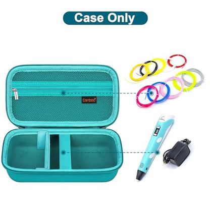 Canboc Carrying Case for SCRIB3D P1 3D Printing Pen, Turquoise (Case Only) - color: Turquoise+Turquoise