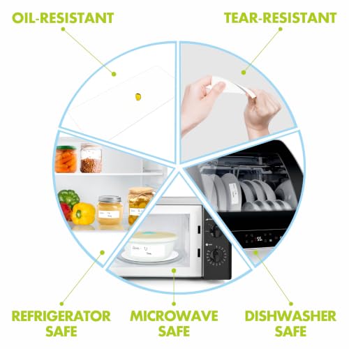 Removable Freezer Labels, 2000 PCS Water/Oil/Tear Resistant Blank Stickers - color: 2000-blank, size: 1” x 3”