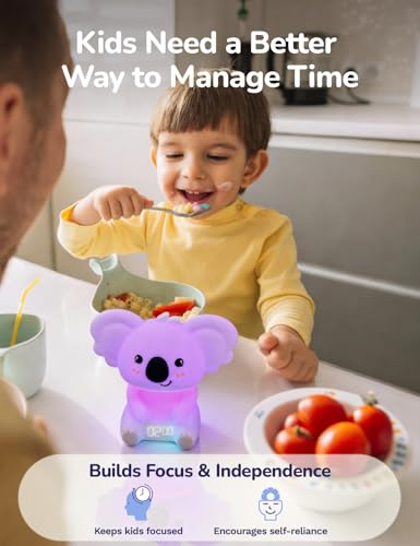 Timer Pal, Koala Visual Timer for Kids/Adults, 0-99 Minutes Light Timer