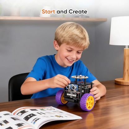 Smart Robot Car Kit, Robotics for Kids Ages 8-12 12-16 - color: Purple